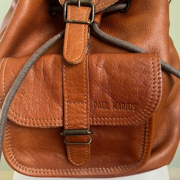 Paul Marius Leather Backpack, Lebaroudeur, Light Brown main image 12